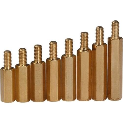 10/20Pcs M2*L+3mm M2.5/M3/M4*L+6mm Hex Brass Spacing Screws Threaded Pillar PCB Computer PC Motherboard Standoff Spacer