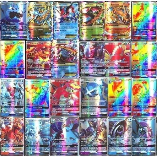 120PCS/Box Pokemon MEGA GX English Shining Cards TAKARA TOMY Children Playing Games Card Battle Trading Kaarten Kids Gift Toys
