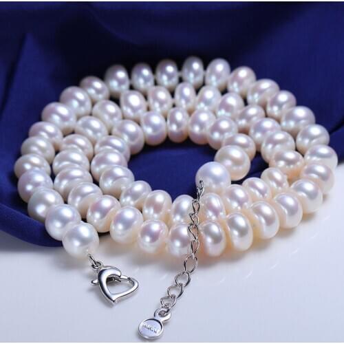 2020 Fashion Freshwater Pearl Necklace Female Genuine Natural Pearl Choker Necklace For Women Wedding Engagement Jewelry