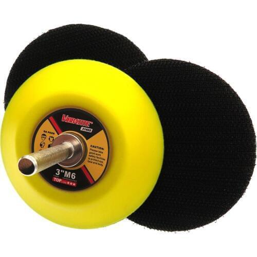 3 Inch 75mm Backup Sanding Pad 6mm Shank Drill Pad Hook and Loop for Grinding Polishing