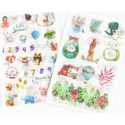 6pcs/ Pack Of Fantasy Paradise Cute Girl Sticky Paper Kawaii Sticker Diary Scrapbook Decoration Children Stationery Gift