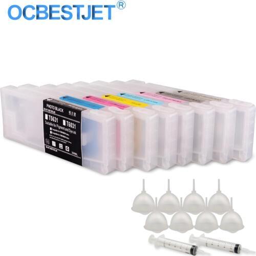 8Colors/Set T5631-T5639 T6031-T6039 Empty Refillable Ink Cartridge For Epson Stylus Pro 7800 9800 7880 9880 Printer 350ML/PC