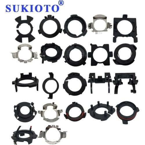 SUKIOTO 10PCS H1 H7 LED Headlights Adapters Base Socket 12V 24V Auto LED adapter for LED Car Bulbs H7 led Holder Base