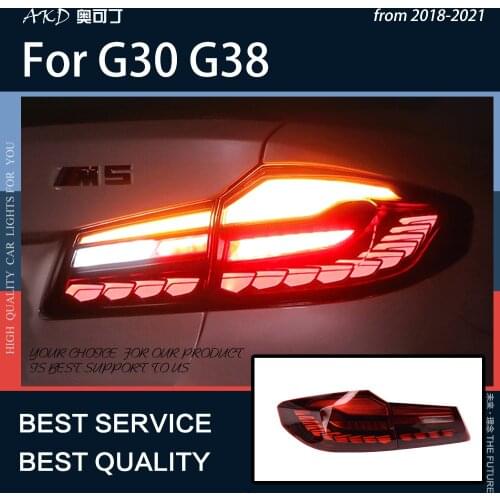AKD Car Styling for BMW G30 F90 G38 2018-2021 tail lamp 525i LED Tail Light DRL OLED Light Dynamic Lamps Rear Fog Lamp Assembly