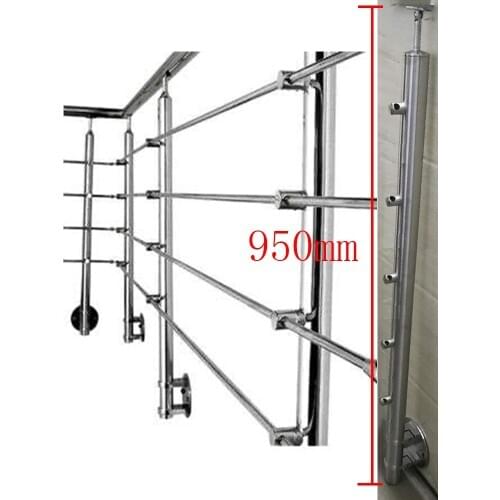 Freeshipping 304# Satin finished Handrailing Armrest Tube Post Pole Staircase Parts Baluster for Side Mount