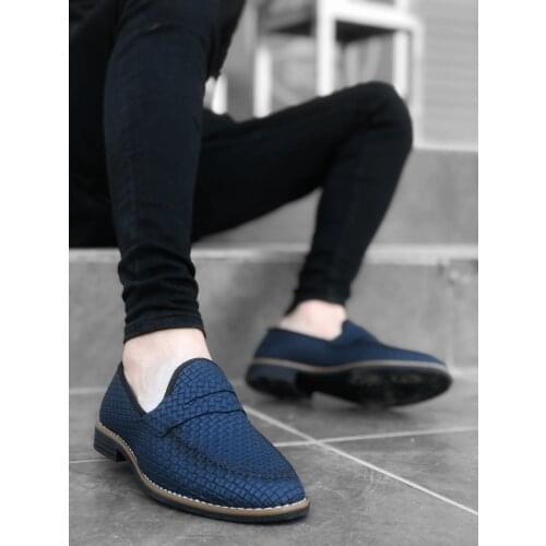 BA0009 BOA Classic Corcik Navy Blue Men 'S Shoes