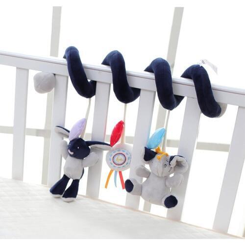 Baby Spiral Stroller Hanging Animal Stuffed Around Crib Pram Rattle Toy