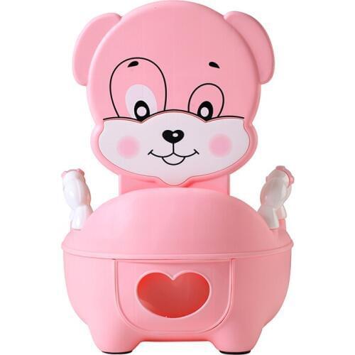 Baby potty toilet training pan toilet seat childrens pot kids bedpan portable urinal comfortable backrest cartoon cute pot