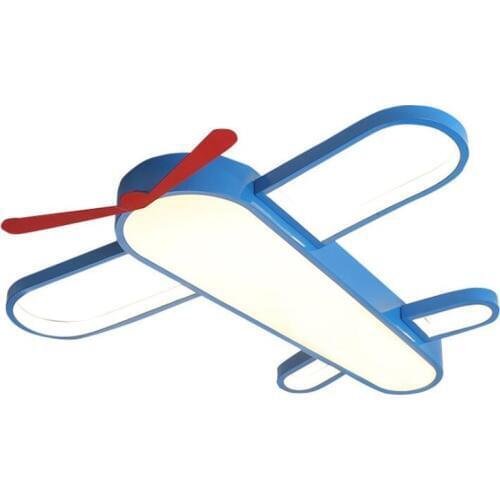 Modern Simple Lovely Airplane Blue Iron Led Ceiling Light for Foyer Kids Bed Room Kindergarten Aircraft Lighting 2472
