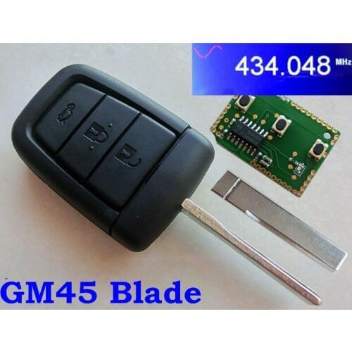 RMLKS 4 Buttons Remote Key 433MHz 46 Chip Uncut Blade Fit For Chevrolet For Holden For Commodore VE 433MHZ