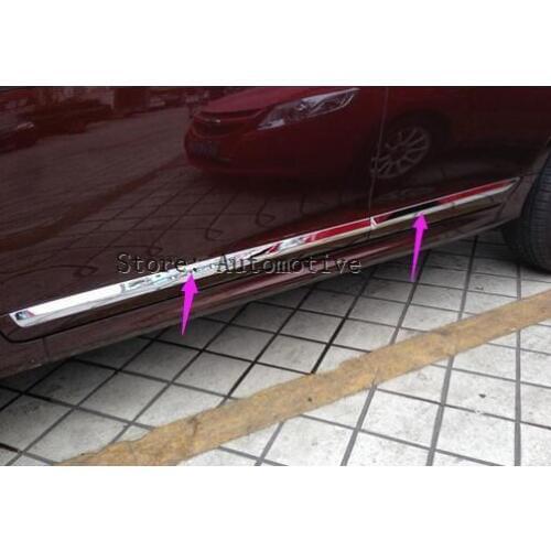 Chrome car door body lower cover mouldings 4pcs For Volvo XC60 2014 2015 2016