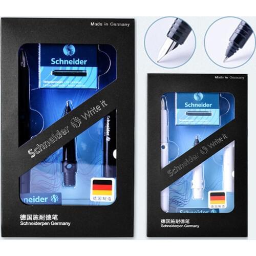 Germany Schneider Fountain Pen Gift Box Set 0.5mm F Iraurita Tip Black Ink Pen Writting Calligraphy Pen Office Supplies Kalem