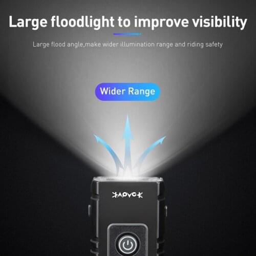 Kapvoe Bike Flashlight Bright Light Lamp USB Charging LED Front Light Night Ridding Essential MTB Mountain Road Bike Headlight