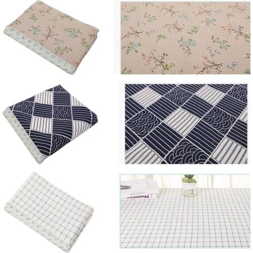 Nordic Square/Round Lace Printing Cotton Linen Home Tablecloth Wedding Birthday Party Decoration Bedroom Tea/Coffee Table Cover