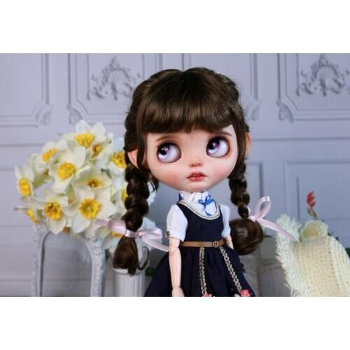 Blythes Doll Fit Hair fits a stylish 1/6 size with a soft temperament for women with imitation mohair and chunny double braids