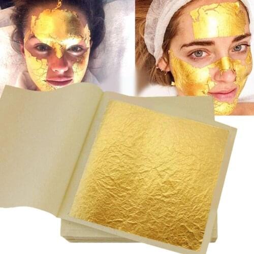 24K Pure Gold Beauty Mask Gold Foil Mask Paper Brighten Decoration Edible Anti-aging Complexion Gold Foil L8G5