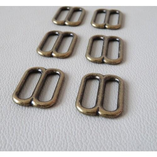 50Pcs/lot Wholesale Metal Slider Tri Glides Adjuster Buckle For Bag Strap Belt Ring Hardware Cat Dog Collar Loop Clasp Accessory