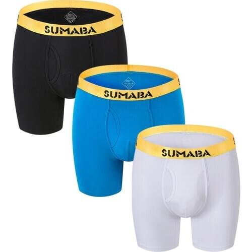 Mens Underwear Boxer Brand Shorts Breathable Solid Color Man Fashion Multicolor Combination 3 PCS