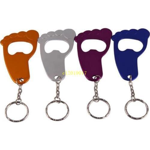 Personalized Baby Foot Keychain Bottle Opener Cute Foot Key Chain For Baby Shower Baptism Wedding Gift
