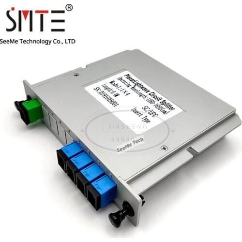 PLC plug-in 1 / 4 plug-in card type optical fiber splitter Electrical Grade 1 / 4 SC UPC