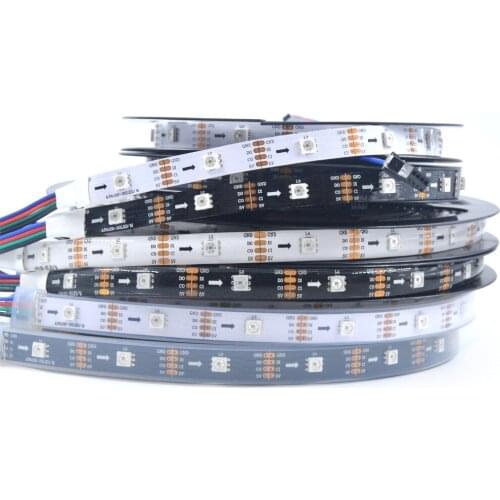 100M 20X5M SK9822 30 Leds/M Addressable 5050 RGB full color flexible led pixel strip IP30 IP65 67 with DATA and CLOCK seperately