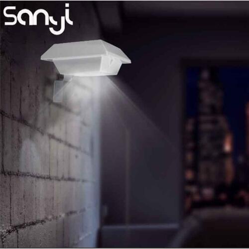 SANYI 4/6 SMD LED Solar Powered Stairway Driveway Security Lamp Waterproof Light Sensor Outdoor Pathway Wall Lamp Lighting