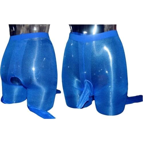 Sexy Men Gay Stockings Oil Shiny Glossy High Waist Penis Sheath Condom Open Crotch Pantyhose Thin Tights Erotic Stockings