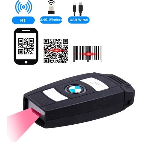 Mini 1D/2D QR Barcode Scanner 2.4G Wireless&Bluetooth Bar Code Reader Portable Handheld 1D CCD /2D Image Scanner