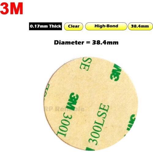 2500pcs Pre-cut Diameter=38.4mm 3M 300LSE Double Coated Heavy Duty Adhesive Sticker Round Circle