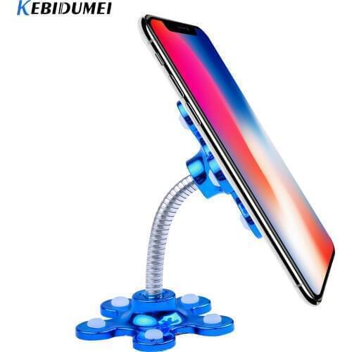 Four colors Universal Phone Holder Magic Sucker 360 Degree Rotatable Bracket Car Phone Holder Stand For iPhone for Samsung
