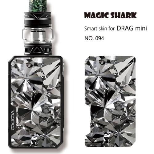 Magic Shark Skull Crystal Diamond Print Rose Vintage Motorcycle Case Vape Sticker Pod Skin for Voopoo Drag Mini E Cigar