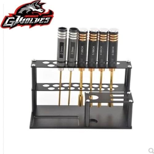 1/10 1/8 RC Repair tool box storage rack Screwdriver bracket Wrench pliers storage rack 1.5/2.0/2.5/3 Allen Wrench Teilig Shelf
