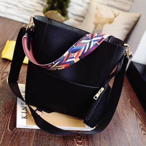 Woman Handbag Wide Strap Cross-Body Bag Large Capacity Bucket Bags Fashion Design Purses And Handbags Bolsos Mujer SS0248