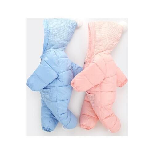 Winter Clothes Infant Baby Snowsuit Boy Girl Romper Jacket Hooded Jumpsuit Warm Thick Coat Outfit 2021 Vetement New Fille Hiver