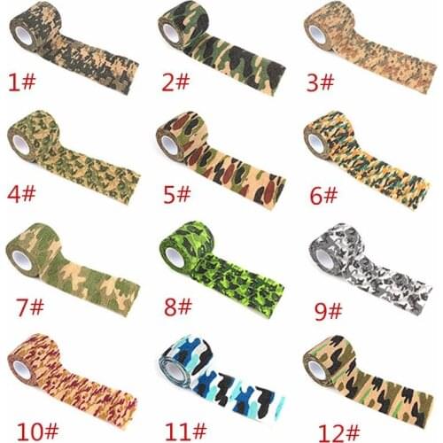12 Colors 5cmx4.5m Army Camo Outdoor Hunting Shooting Tool Camouflage Stealth Tape Waterproof Wrap Durable 1PC