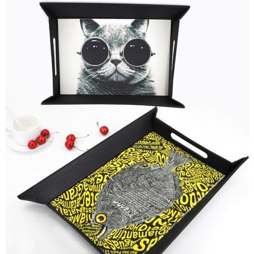 10pcs/lot heatpress sublimation blank diy Tray for Home Storage Creative Creative Fruit Plates Dining Tray foldable tray