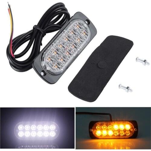 12V-24v Led Light Bar Amber Car Truck Side Marker Light Turn Light Bar Indicators Lamp Hazard Beacon Warning Lamp 4 6 12led New