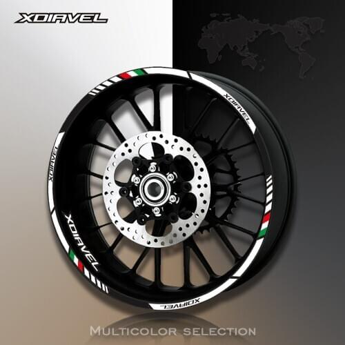 12 X Thick Edge Outer Rim Sticker Stripe Wheel Decals for DUCATI XDIAVEL X DIAVEL