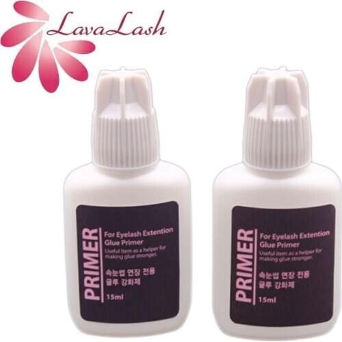 2 Bbottles Primer 15ml Eyelash Extension Glue Make Glue Stronger Beauty Shop Makeup Tools Wholesale Lasting Transparent