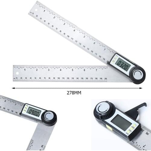 270 mm Digital Meter Angle Inclinometer Stainless Steel 360 Angle Digital Ruler Electron Goniometer Protractor Angle Finder