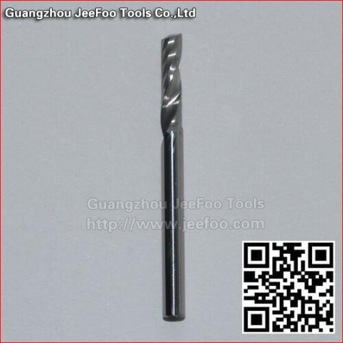 3.175*12 One Flute Carbide Flat Square End Mills Spiral Bits CNC Endmill Router Bits for Acrylics PVC