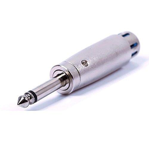 4pcs XLR 3 Pin Female To 1/4" 6.35mm Mono Male Plug Audio Cable Mic Microphone Adapter connector