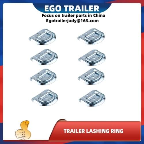 8X LASHING D RING ZINC PLATED TIE DOWN POINTS ANCHOR UTE TRAILER 80 X 70MM deck ring, rope ring D ring anchor trailer parts