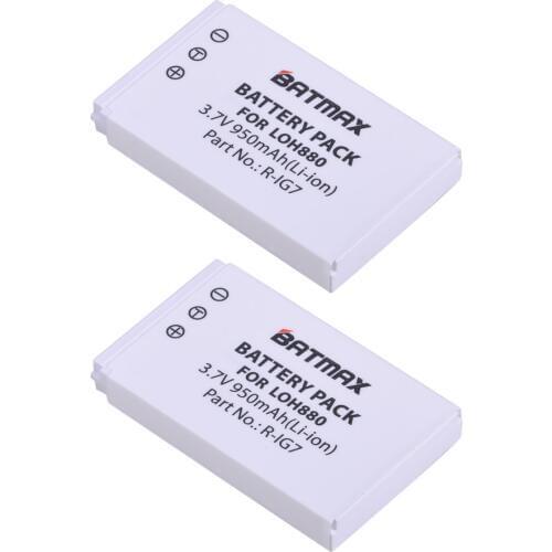 2Pcs 3.7V 950mAh Batteries for Logitech Harmony One, 900, 720, 850, 880, 885, 890 Pro, H880 Universal Remote