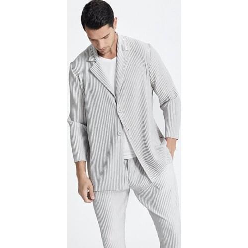 Changpleat 2021 summer new mens casual suit jacket Miyak fold Fashionable plus size all-match business cardigan men coats