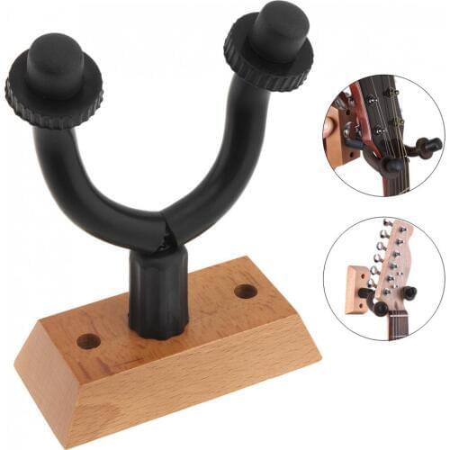 Wood Wall Mount Guitar Hanger Hook Holder Angle Adjustable for Guitar Bass String Instrument Guitar Stand