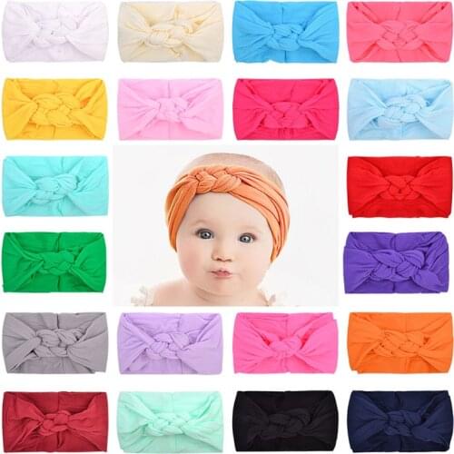 Baby Headbands Solid Knot Baby Boy Girl Headbands Newborn Turban Infant Toddler Elastic Hair Band Set Baby Hair Accessories
