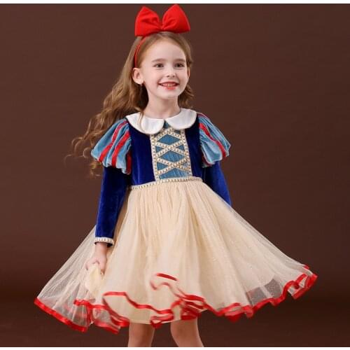 Girls Princess Costume For Kids Halloween Carnival Cosplay Party Dress Up Children Clothes Spring Dresses
