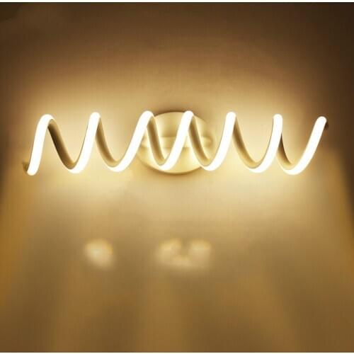 European style non-perforated spiral bathroom toilet anti-fog LED mirror headlight simple modern makeup wall lamp LB101307