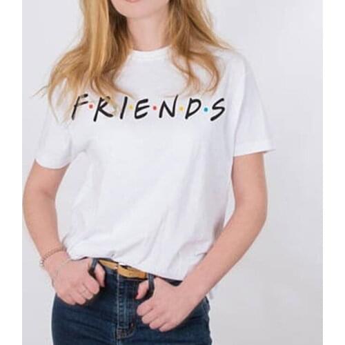FRIENDS Letter t shirt Women tshirt Casual Funny t shirt For Lady Girl Top Tee Hipster Drop Ship
